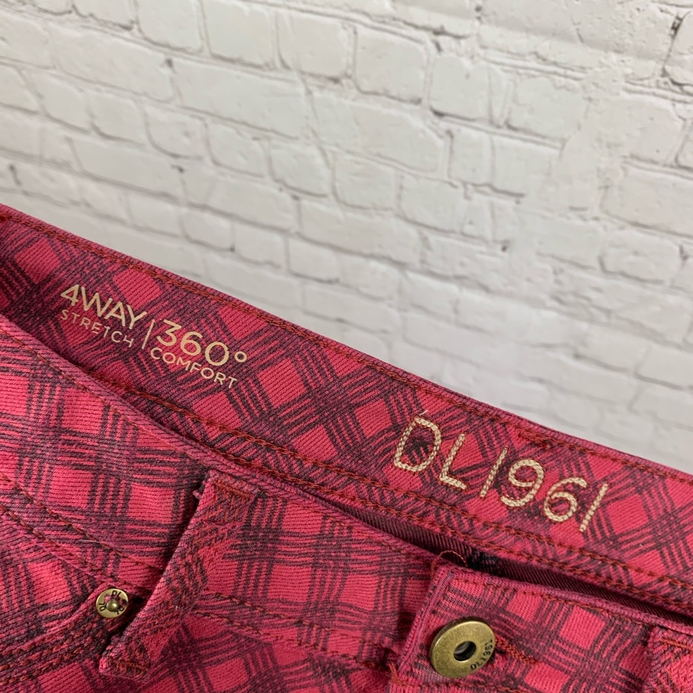 DL1961 Hipster Emma Bedford Plaid Legging Ankle Jeans Size 28x28 - Picture 5 of 8